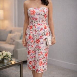 Floral Strapless Sweetheart Sundress Size M